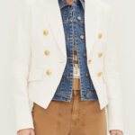 White Lambskin Short Blazer Jacket