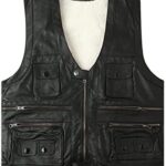 Men's Black Leather vest