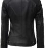 Women Black Leather Biker Jacket