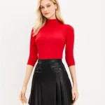Lambskin Women Short Skirt