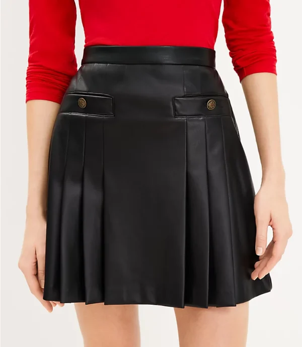 Lambskin Women Short Skirt