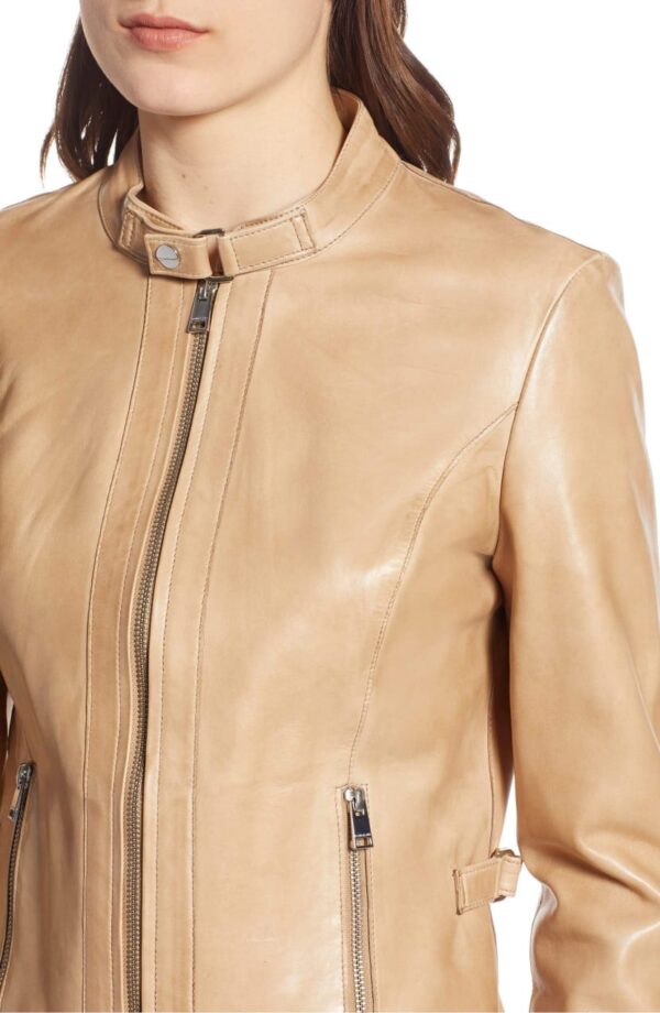 Women's Slim fit leather jacket