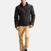 Mens Black Short Leather Jacket