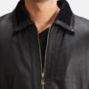 Mens Black Short Leather Jacket