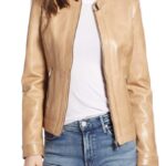 Women's Slim fit leather jacket