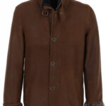 Men Goatskin Suede Long Jacket