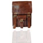 Men's Camel Leather Sling Bag