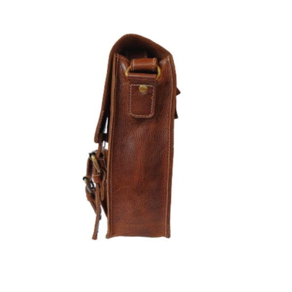 Men's Camel Leather Sling Bag