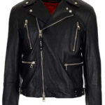 Women's Black Lambskin Biker Jacket