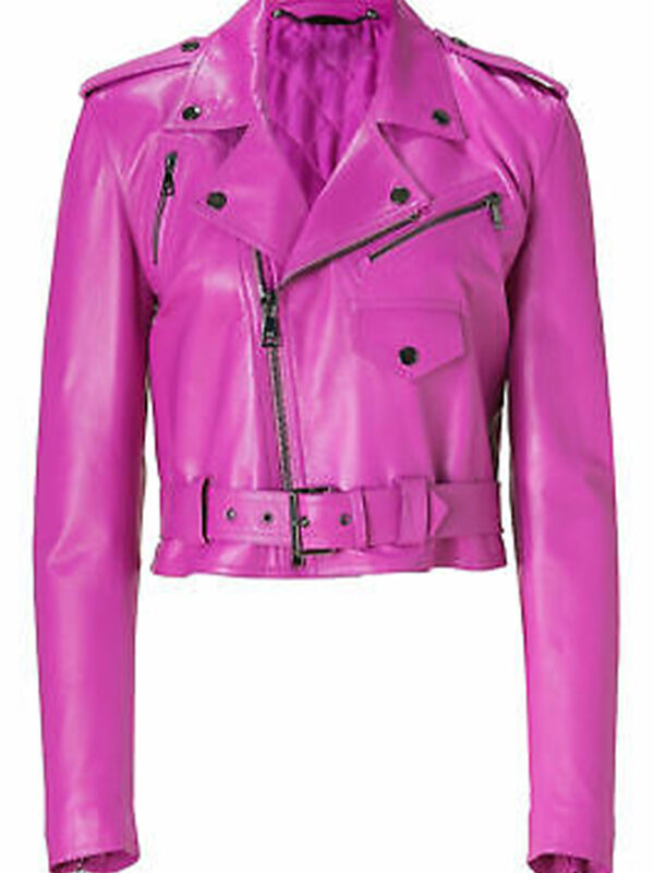 Lambskin Women Pink Jacket