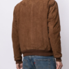 Men's Brown Suede Bomber Jacket