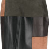 Women Multi Colour Leather Skirt