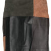 Women Multi Colour Leather Skirt