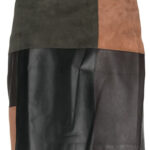 Women Multi Colour Leather Skirt