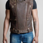 Tomilor Men's Asymmetrical Biker Vest