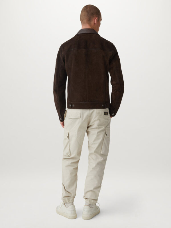 Men's Brown Leather Detail Jacket