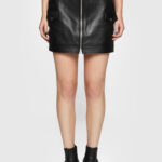 Women Short Leather Skirt