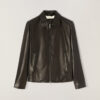 Men's Black Leather Over sized Jacket