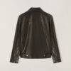 Men's Black Leather Over sized Jacket