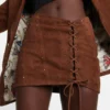 Women's Suede Leather Skirt