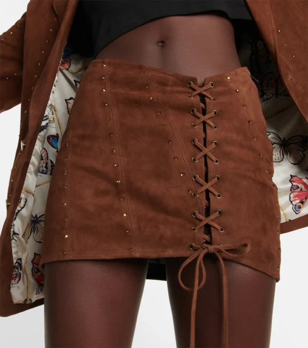 Women's Suede Leather Skirt