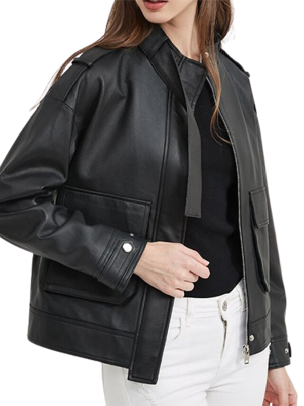 Tomilor Women's Black Lambskin Jacket