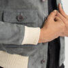 Tomilor Women's Grey Suede Bomber Jacket
