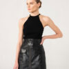 Women's Short Leather Skirt