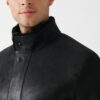 Men's Black Leather Long Jacket
