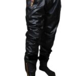 Men's Black Leather Joggers