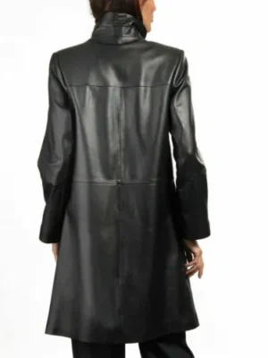 Women's Black Long Trench Coat