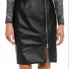 Women's A line Leather Skirt