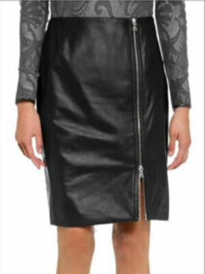Women's A line Leather Skirt