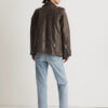 Women's Two Tone Vintage Leather Biker Jacket
