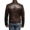 Tomilor Men's Brown Leather Biker Jacket